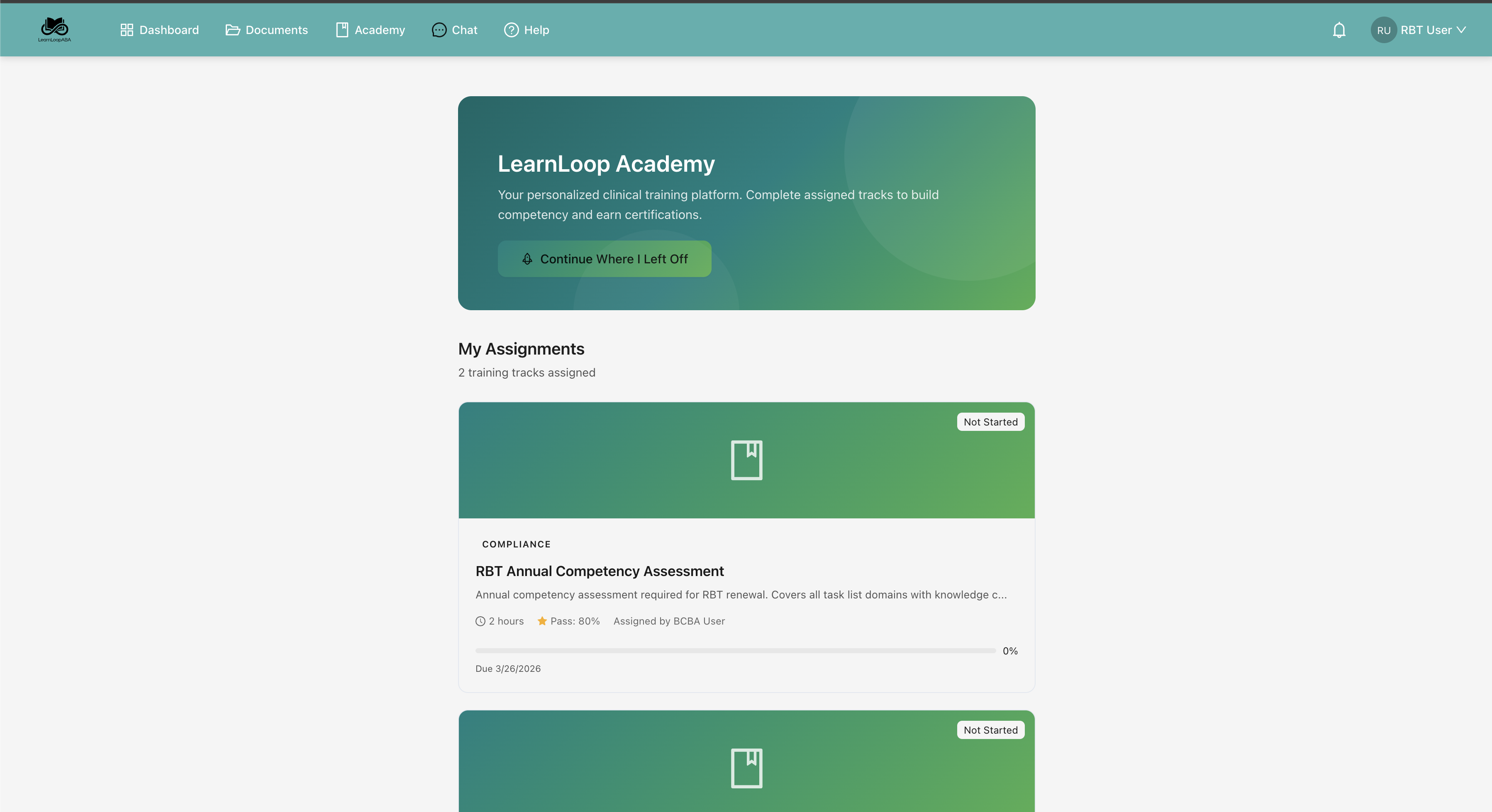 Academy Dashboard