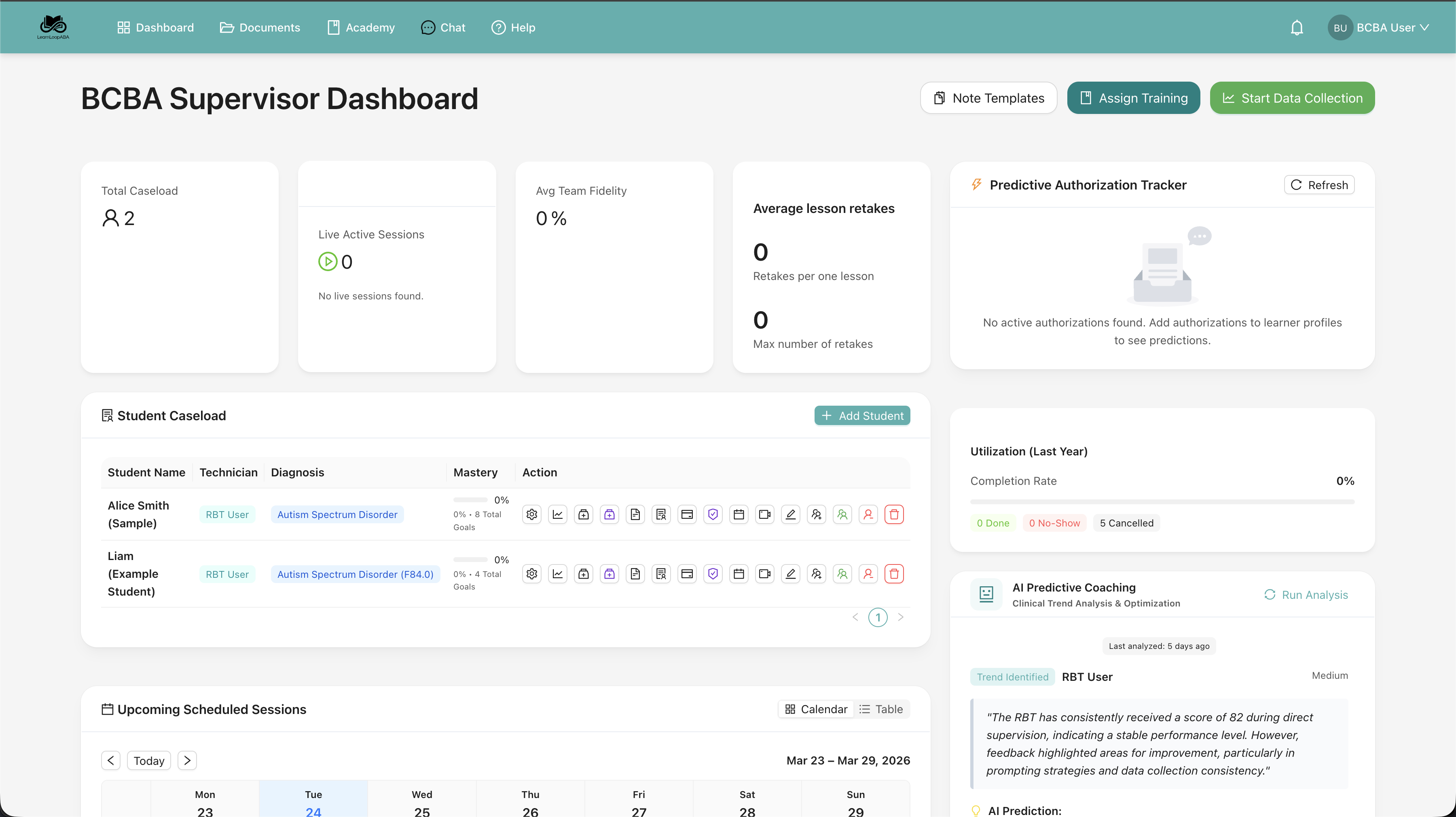 BCBA Dashboard